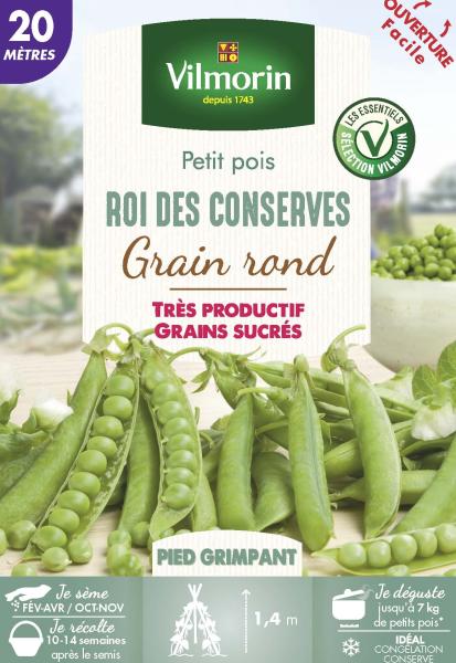 Légumes Secs - Pois Grimpant à Grain Rond Roi des Conserves - 20 m - PACKAGING_RECTO
